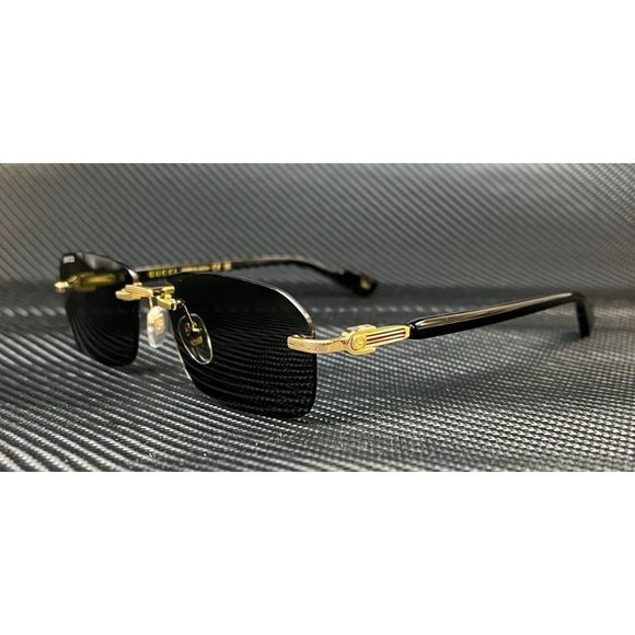 Gucci Black Gold 56mm Sunglassees - Picture 1 of 5